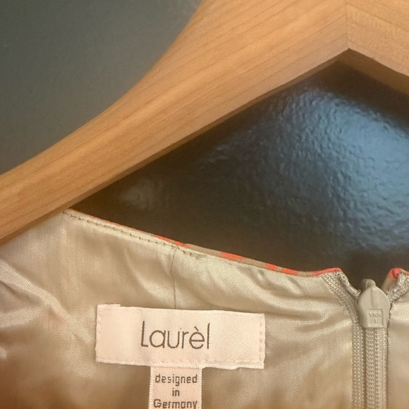 Laurel by Escada 8 EUC Orange A-Line Sweetheart Neck Mini Dress - Picture 4 of 16